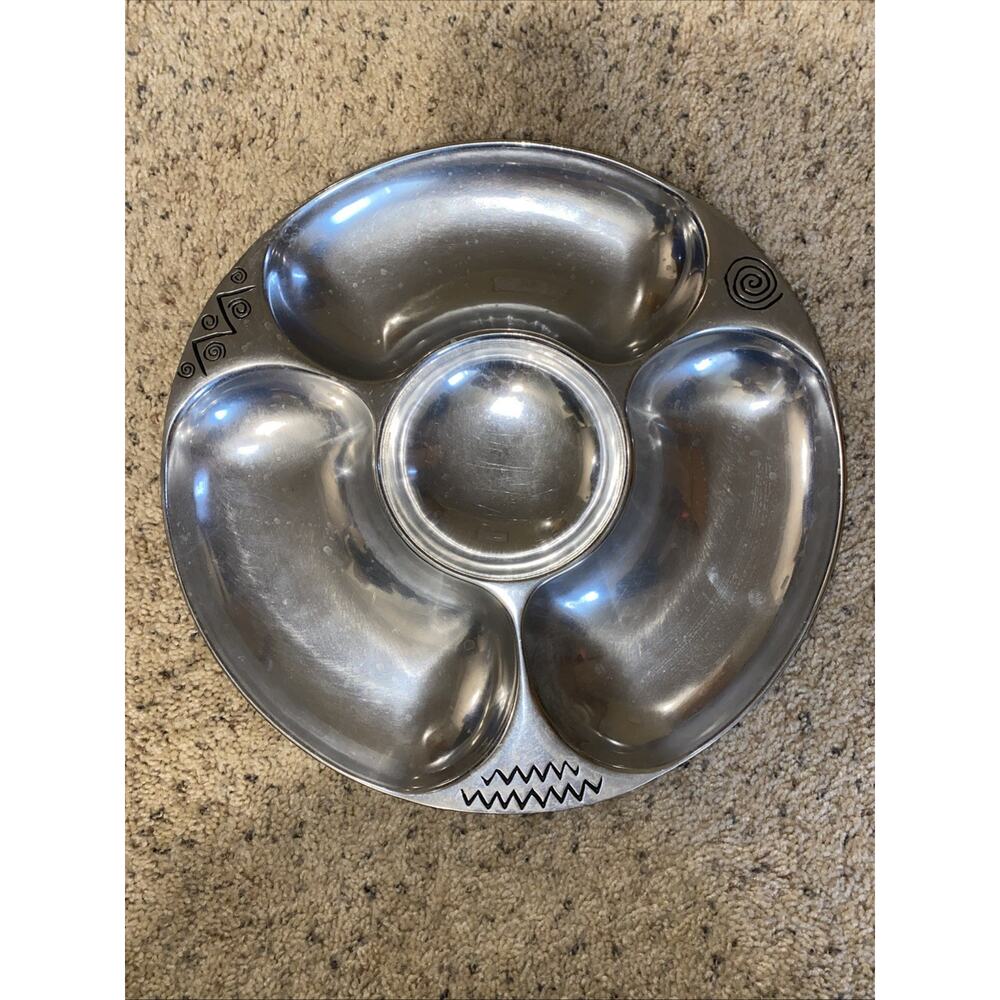 Wilton Armetale Reggae Chip & Dip #820094 14" Metal Platter